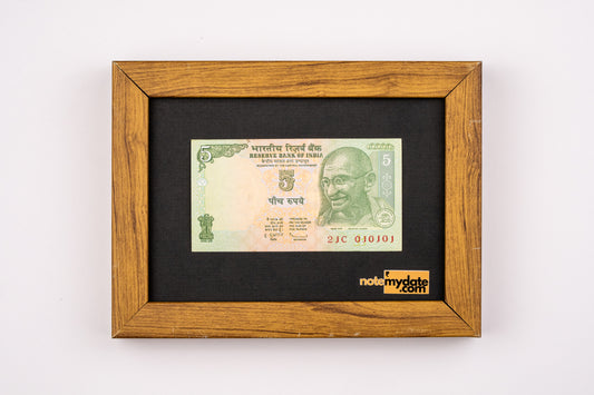 5 Rs, Custom Date Serial Number Currency Note