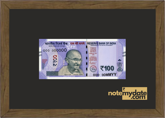 100 Rs, Custom Date Serial Number Currency Note