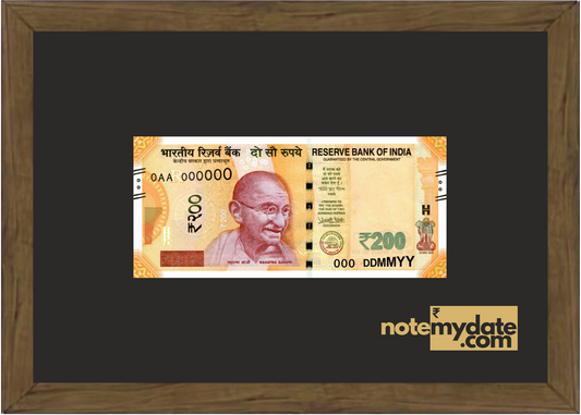 200 Rs, Custom Date Serial Number Currency Note