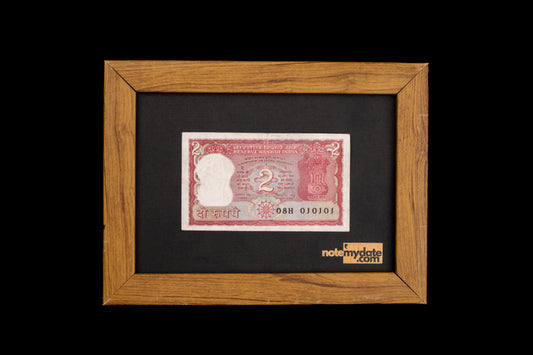 2 Rs, Custom Date Serial Number Currency Note