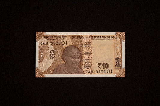 10 Rs, Custom Date Serial Number Currency Note - Signature Series
