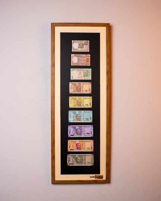 9 Notes Ultimate Frame, 9 Notes with same Date Serial Number Currency Note