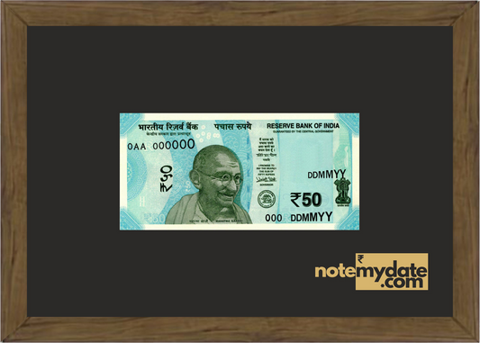 50 Rs, Custom Date Serial Number Currency Note