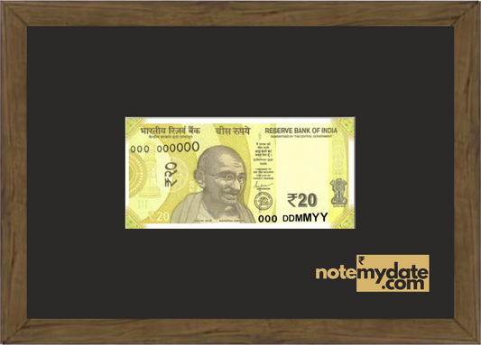 20 Rs, Custom Date Serial Number Currency Note